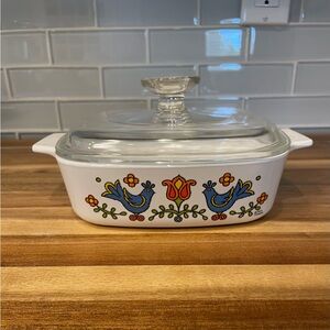 Corningware “Country Festival” 1 qt Casserole Dish with Lid